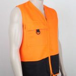 Drill Hi Vis Vest Loop Workwear NZ Side