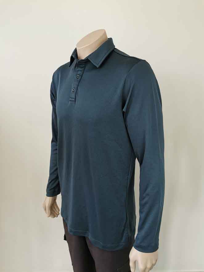 long sleeve polo with button cuffs