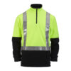 Recycled Polyester Hi Vis Fleece Pullover Day Night - Image 3
