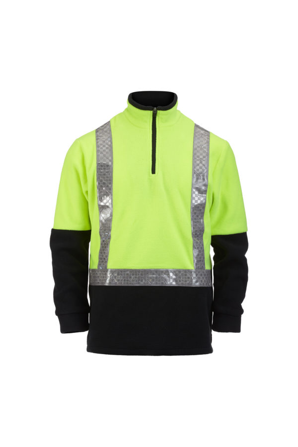 Recycled Polyester Hi Vis Fleece Pullover Day Night - Image 3