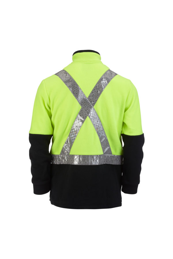 Recycled Polyester Hi Vis Fleece Pullover Day Night - Image 4