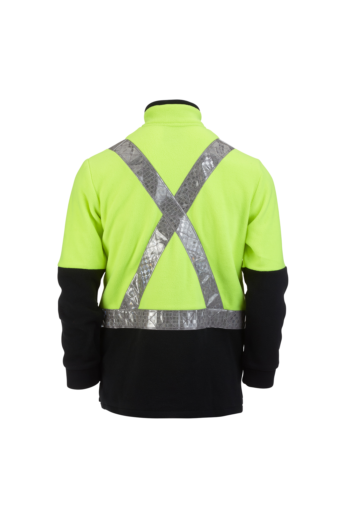 Hi Vis Fleece Pullover Taped For Day Night with Zip Pockets