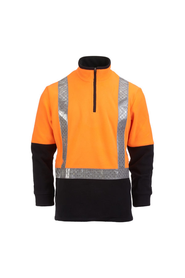 Recycled Polyester Hi Vis Fleece Pullover Day Night - Image 5