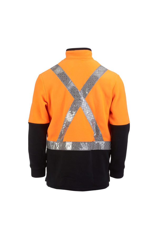 Recycled Polyester Hi Vis Fleece Pullover Day Night - Image 6