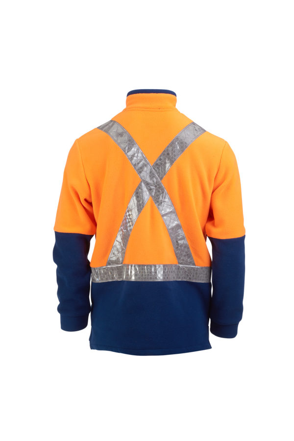 Recycled Polyester Hi Vis Fleece Pullover Day Night - Image 2