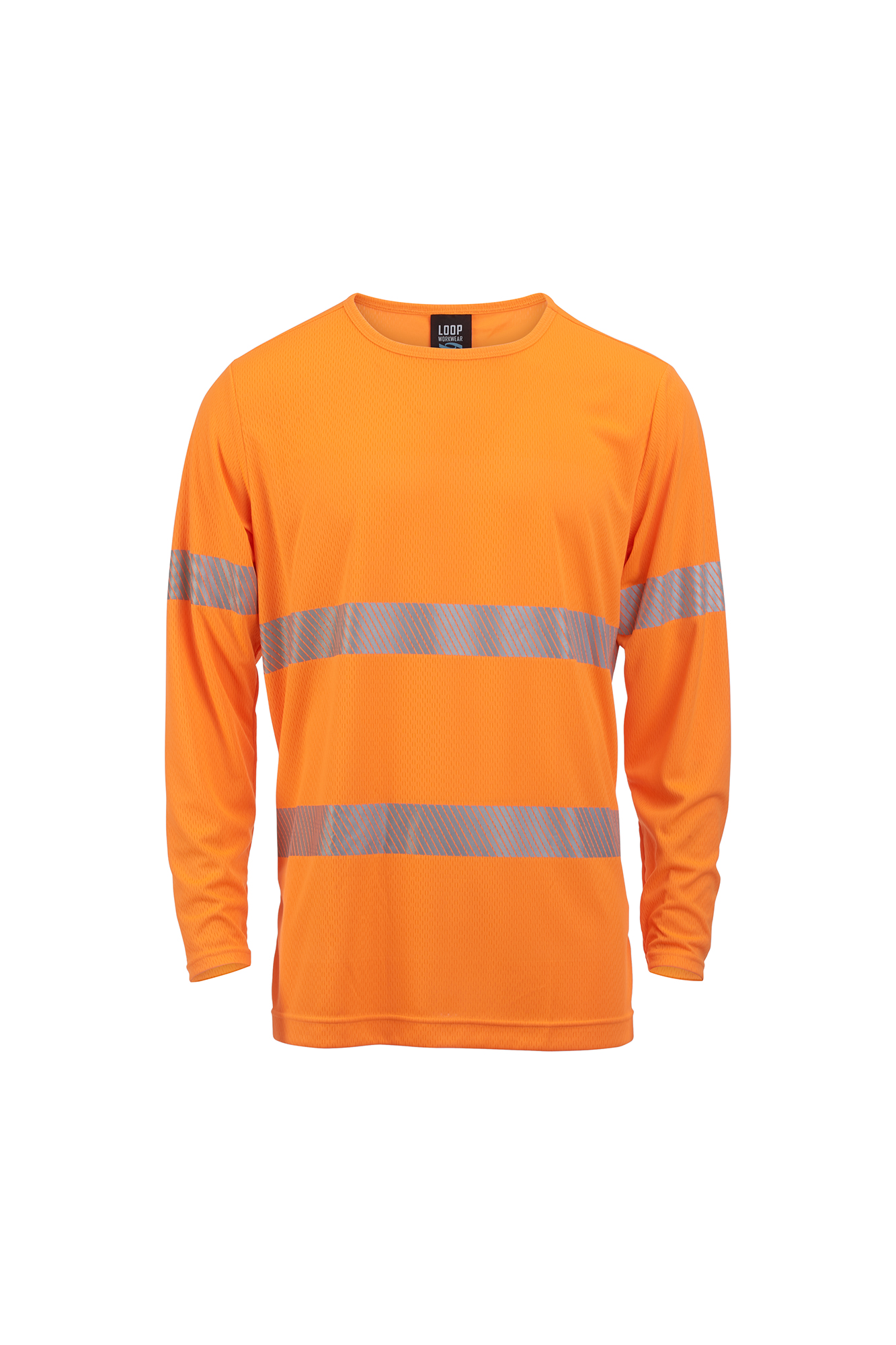 gør dig irriteret maskulinitet hold Hi Vis Long Sleeve T Shirt - Loop Workwear NZ Recycled Polyester