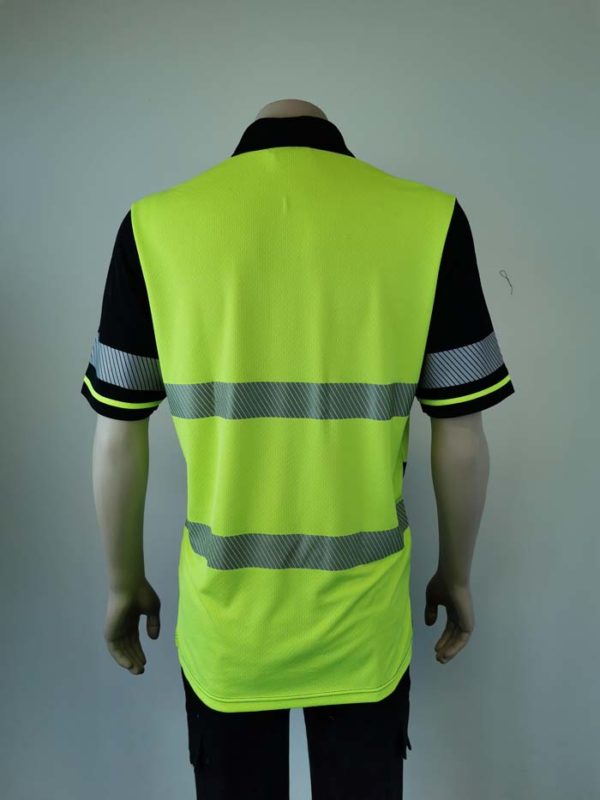 Hi Vis Polo Shirt With Segmented Tape : My Example Store - Image 5