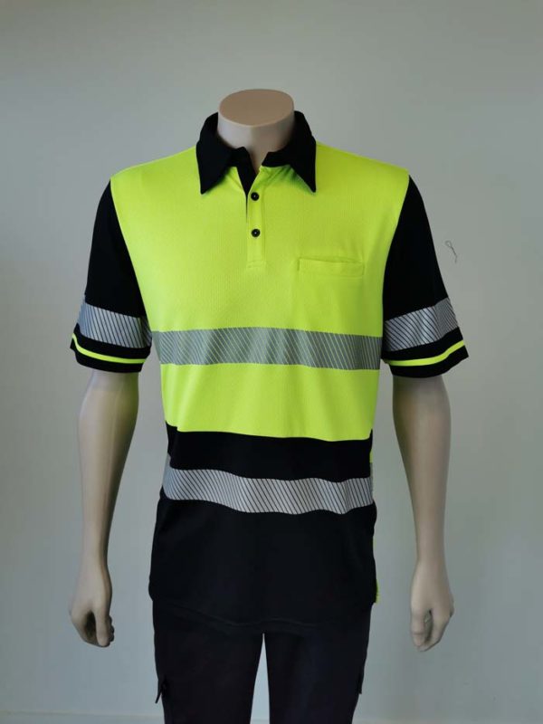 Hi Vis Polo Shirt With Segmented Tape : My Example Store