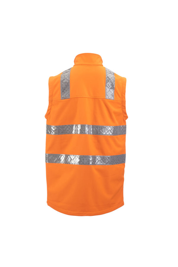 Recycled Polyester Hi Vis Softshell Vest - Image 2
