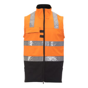 Recycled Polyester Hi Vis Softshell Vest