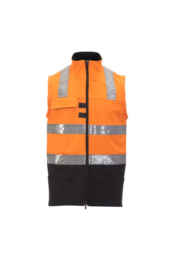 Recycled Polyester Hi Vis Softshell Vest