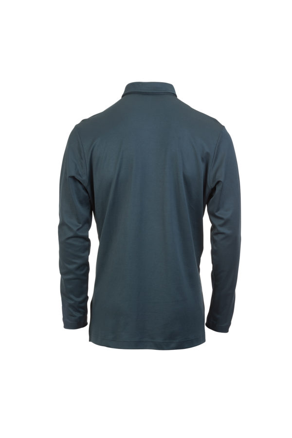 Bio Cotton Men's Long Sleeve Polo - Image 4
